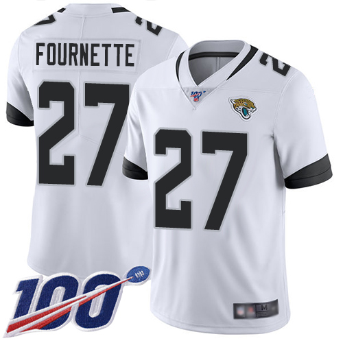 Nike Jaguars #27 Leonard Fournette White Youth Stitched NFL 100th Season Vapor Limited Jersey