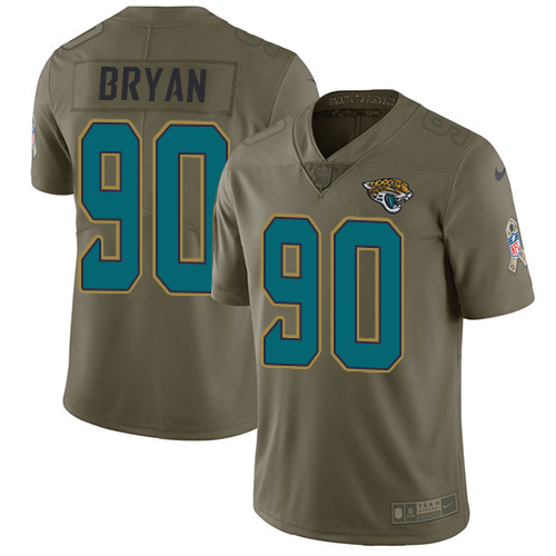 Nike Jaguars #90 Taven Bryan Olive Youth Stitched NFL Limited 2017 Salute to Service Jersey