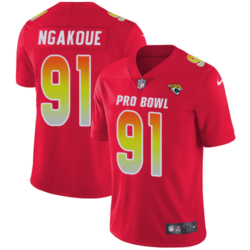 Nike Jaguars #91 Yannick Ngakoue Red Youth Stitched NFL Limited AFC 2018 Pro Bowl Jersey