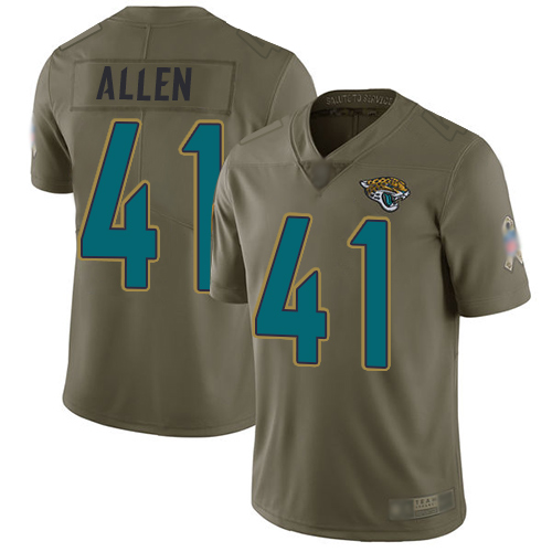 Nike Jaguars #41 Josh Allen Olive Youth Stitched NFL Limited 2017 Salute to Service Jersey