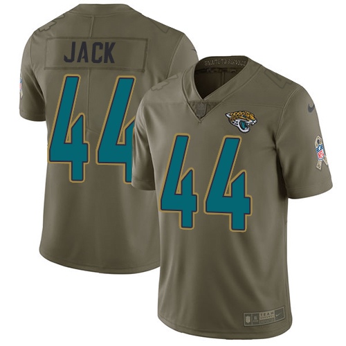 Nike Jaguars #44 Myles Jack Olive Youth Stitched NFL Limited 2017 Salute to Service Jersey