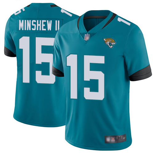 Nike Jaguars #15 Gardner Minshew II Teal Green Alternate Youth Stitched NFL Vapor Untouchable Limited Jersey