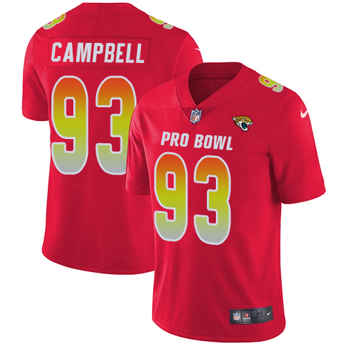 Nike Jaguars #93 Calais Campbell Red Youth Stitched NFL Limited AFC 2018 Pro Bowl Jersey