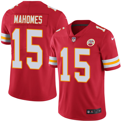 Nike Chiefs #15 Patrick Mahomes Red Team Color Youth Stitched NFL Vapor Untouchable Limited Jersey