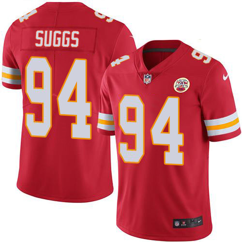 Nike Chiefs #94 Terrell Suggs Red Team Color Youth Stitched NFL Vapor Untouchable Limited Jersey