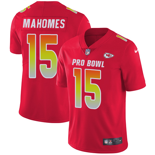 Nike Chiefs #15 Patrick Mahomes Red Youth Stitched NFL Limited AFC 2019 Pro Bowl Jersey