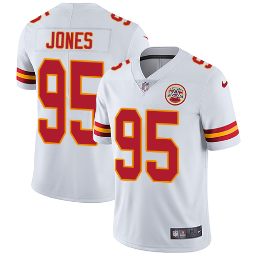 Nike Chiefs #95 Chris Jones White Youth Stitched NFL Vapor Untouchable Limited Jersey