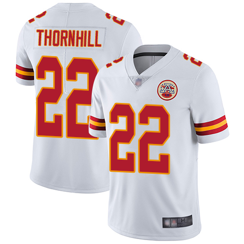 Nike Chiefs #22 Juan Thornhill White Youth Stitched NFL Vapor Untouchable Limited Jersey