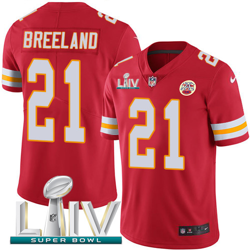 Nike Chiefs #21 Bashaud Breeland Red Super Bowl LIV 2020 Team Color Youth Stitched NFL Vapor Untouchable Limited Jersey