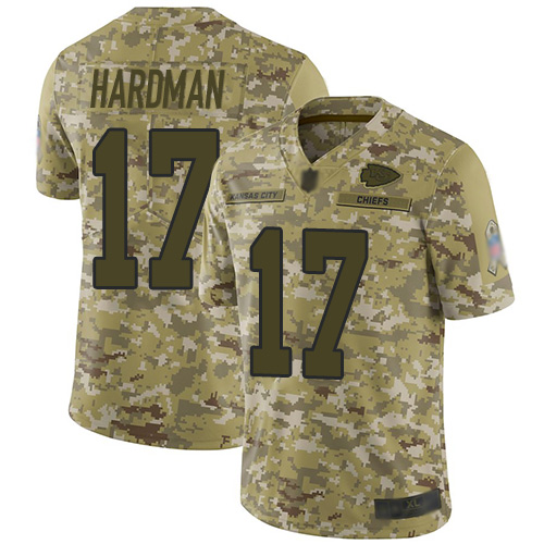 Nike Chiefs #17 Mecole Hardman Camo Youth Stitched NFL Limited 2018 Salute to Service Jersey