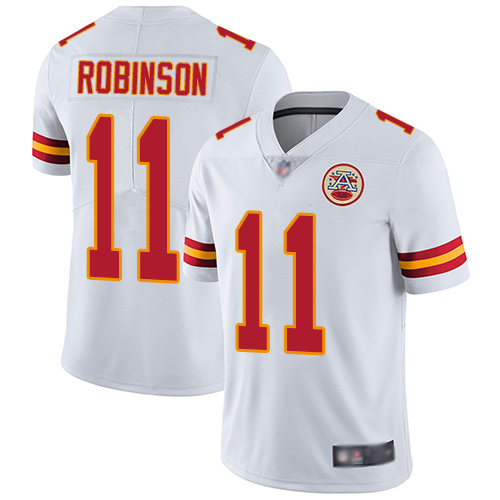 Nike Chiefs #11 Demarcus Robinson White Youth Stitched NFL Vapor Untouchable Limited Jersey