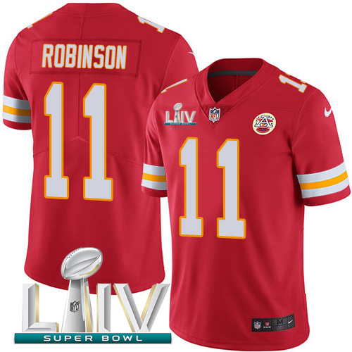 Nike Chiefs #11 Demarcus Robinson Red Super Bowl LIV 2020 Team Color Youth Stitched NFL Vapor Untouchable Limited Jersey