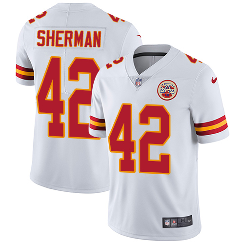 Nike Chiefs #42 Anthony Sherman White Youth Stitched NFL Vapor Untouchable Limited Jersey