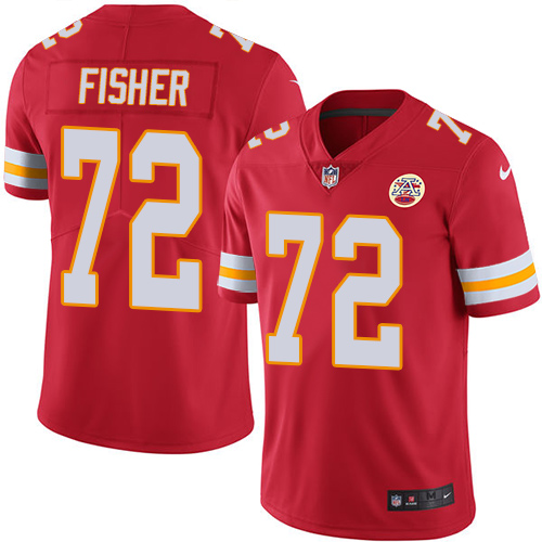 Nike Chiefs #72 Eric Fisher Red Team Color Youth Stitched NFL Vapor Untouchable Limited Jersey