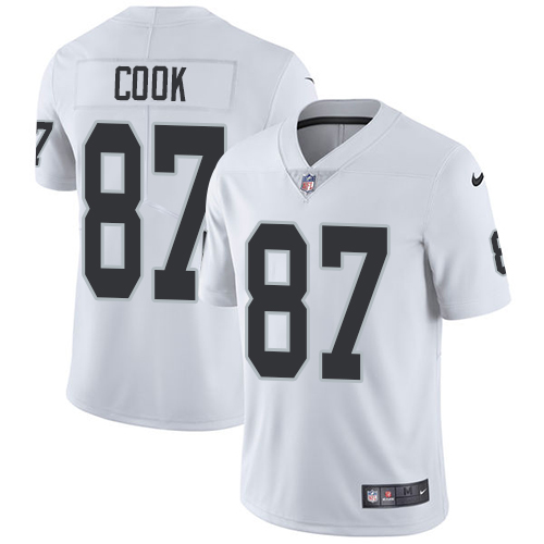 Nike Raiders #87 Jared Cook White Youth Stitched NFL Vapor Untouchable Limited Jersey