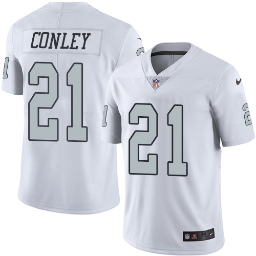 Nike Raiders #21 Gareon Conley White Youth Stitched NFL Limited Rush Jersey