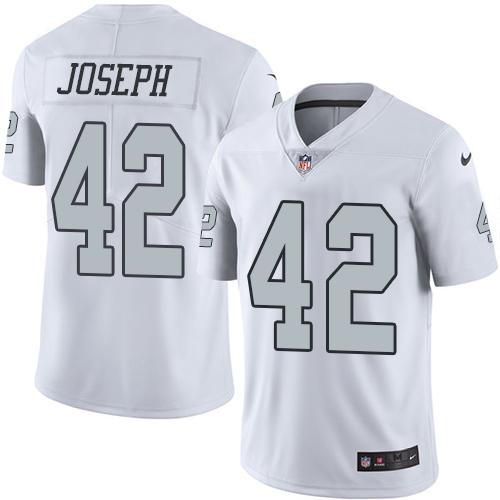 Nike Raiders #42 Karl Joseph White Youth Stitched NFL Limited Rush Jersey