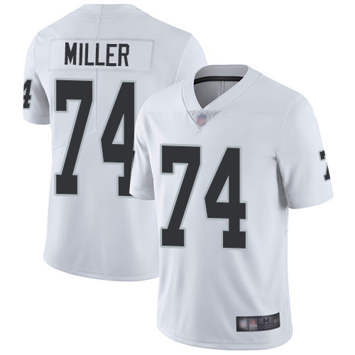 Nike Raiders #74 Kolton Miller White Youth Stitched NFL Vapor Untouchable Limited Jersey