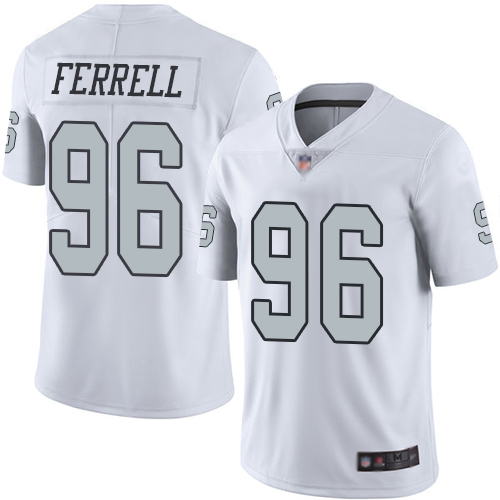 Nike Raiders #96 Clelin Ferrell White Youth Stitched NFL Limited Rush Jersey