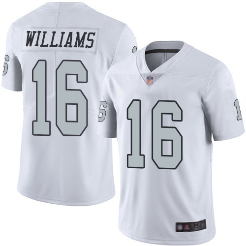 Nike Raiders #16 Tyrell Williams White Youth Stitched NFL Limited Rush Jersey