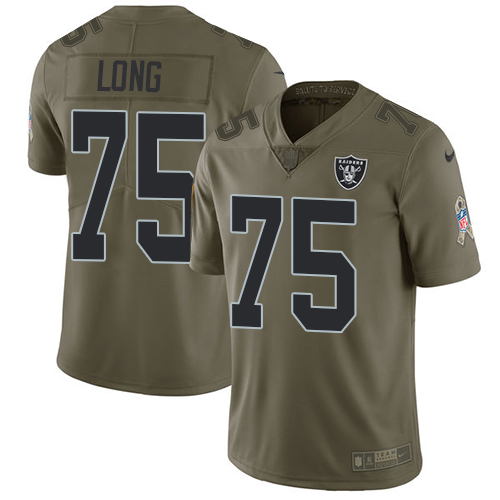 Nike Raiders #75 Howie Long Olive Youth Stitched NFL Limited 2017 Salute to Service Jersey