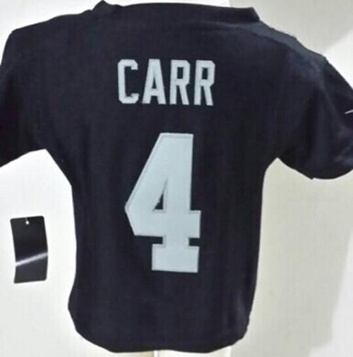 Toddler Nike Raiders #4 Derek Carr Black Team Color Stitched NFL Elite Jersey
