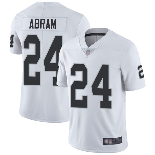 Nike Raiders #24 Johnathan Abram White Youth Stitched NFL Vapor Untouchable Limited Jersey