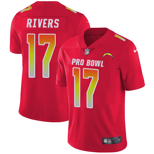 Nike Chargers #17 Philip Rivers Red Youth Stitched NFL Limited AFC 2018 Pro Bowl Jersey