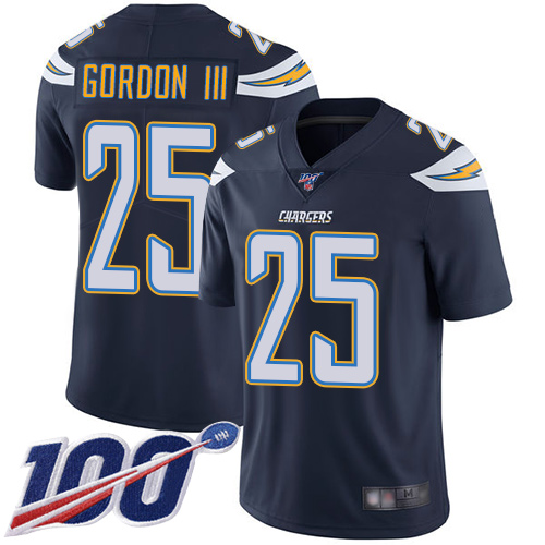 Nike Chargers #25 Melvin Gordon III Navy Blue Team Color Youth Stitched NFL 100th Season Vapor Limited Jersey
