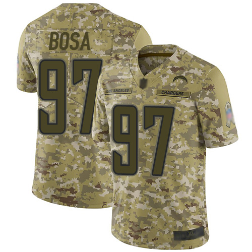 Nike Chargers #97 Joey Bosa Camo Youth Stitched NFL Limited 2018 Salute to Service Jersey