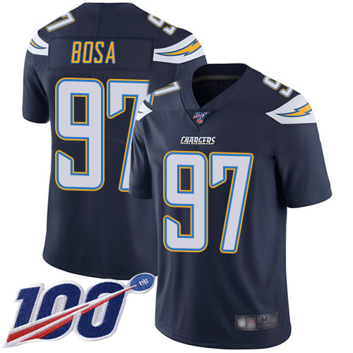 Nike Chargers #97 Joey Bosa Navy Blue Team Color Youth Stitched NFL 100th Season Vapor Limited Jersey