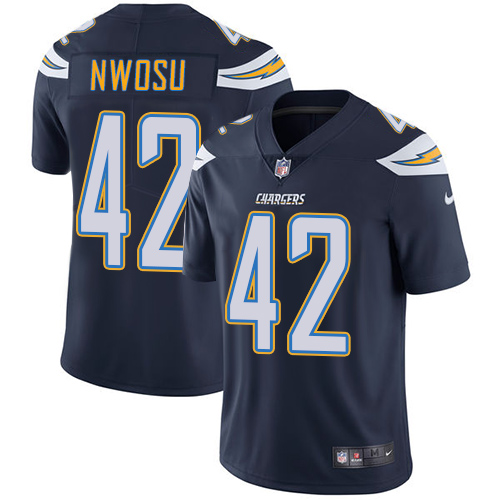 Nike Chargers #42 Uchenna Nwosu Navy Blue Team Color Youth Stitched NFL Vapor Untouchable Limited Jersey