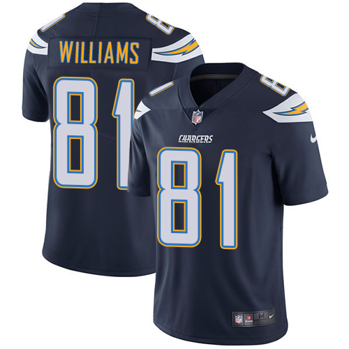 Nike Chargers #81 Mike Williams Navy Blue Team Color Youth Stitched NFL Vapor Untouchable Limited Jersey