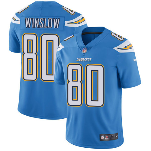 Nike Chargers #80 Kellen Winslow Electric Blue Alternate Youth Stitched NFL Vapor Untouchable Limited Jersey