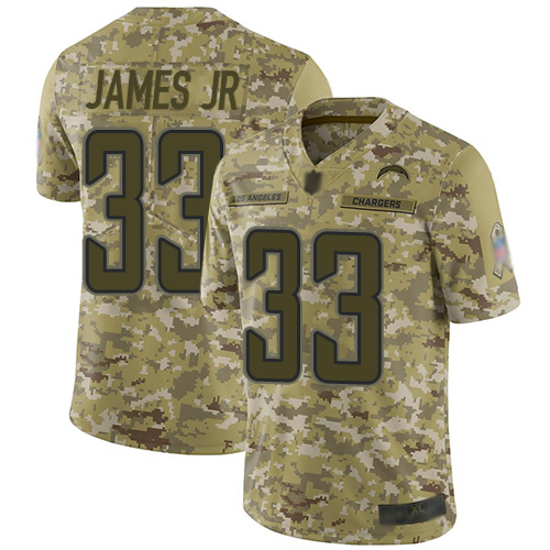 Nike Chargers #33 Derwin James Jr Camo Youth Stitched NFL Limited 2018 Salute to Service Jersey
