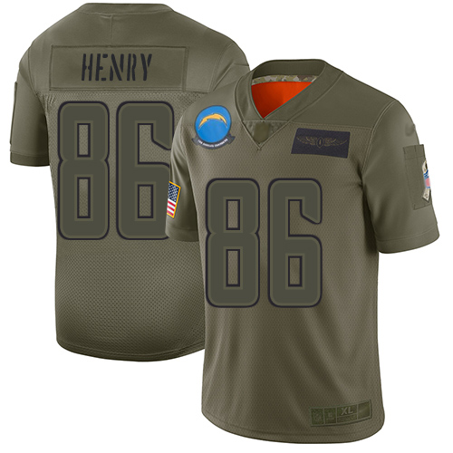 Nike Chargers #86 Hunter Henry Camo Youth Stitched NFL Limited 2019 Salute to Service Jersey