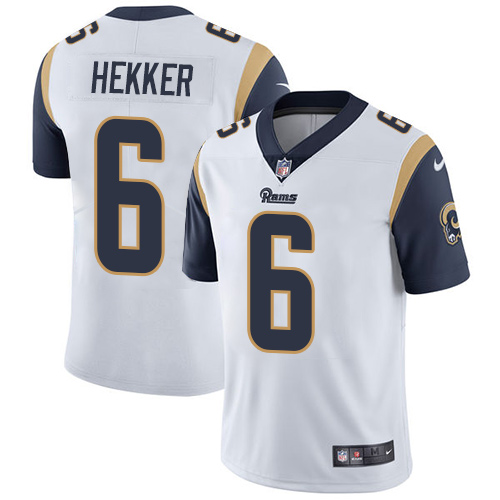 Nike Rams #6 Johnny Hekker White Youth Stitched NFL Vapor Untouchable Limited Jersey