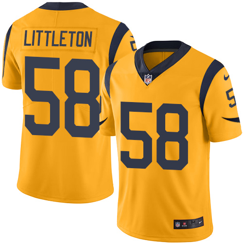 Nike Rams #58 Cory Littleton Gold Youth Stitched NFL Limited Rush Jersey