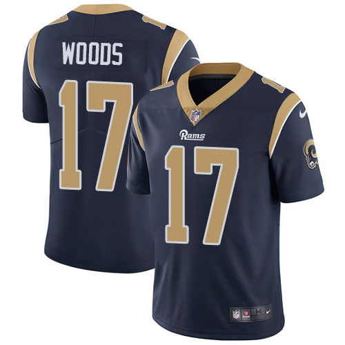 Nike Rams #17 Robert Woods Navy Blue Team Color Youth Stitched NFL Vapor Untouchable Limited Jersey