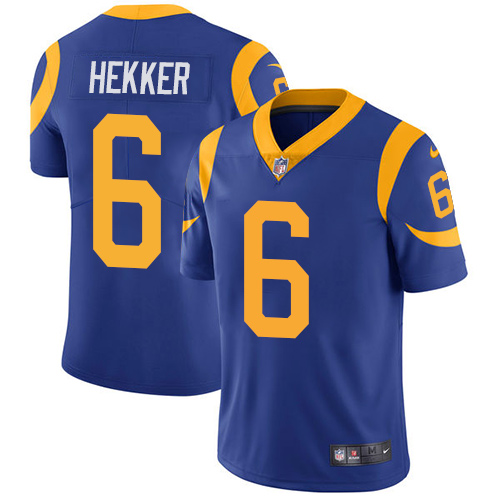 Nike Rams #6 Johnny Hekker Royal Blue Alternate Youth Stitched NFL Vapor Untouchable Limited Jersey