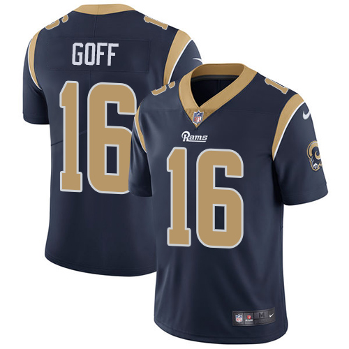 Nike Rams #16 Jared Goff Navy Blue Team Color Youth Stitched NFL Vapor Untouchable Limited Jersey