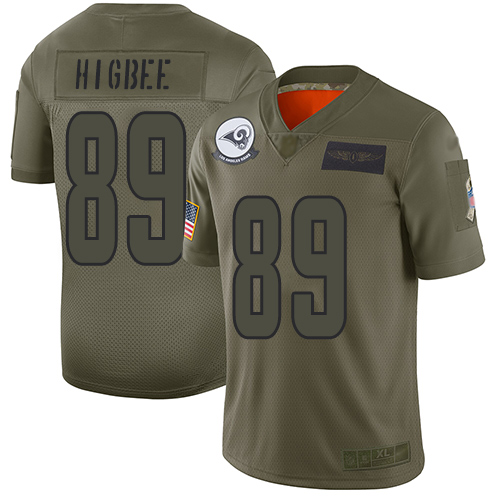 Nike Rams #89 Tyler Higbee Camo Youth Stitched NFL Limited 2019 Salute to Service Jersey