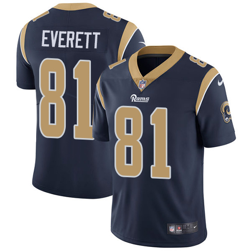 Nike Rams #81 Gerald Everett Navy Blue Team Color Youth Stitched NFL Vapor Untouchable Limited Jersey