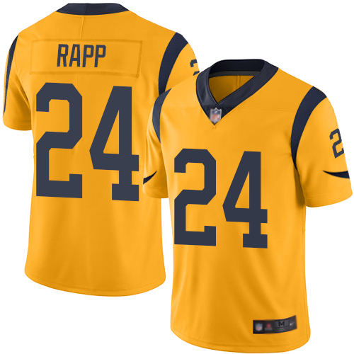 Nike Rams #24 Taylor Rapp Gold Youth Stitched NFL Limited Rush Jersey