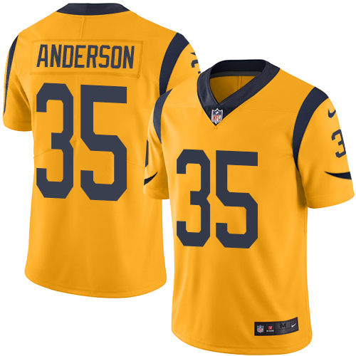 Nike Rams #35 C.J. Anderson Gold Youth Stitched NFL Limited Rush Jersey