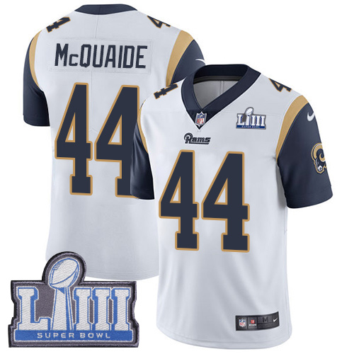Nike Rams #44 Jacob McQuaide White Super Bowl LIII Bound Youth Stitched NFL Vapor Untouchable Limited Jersey