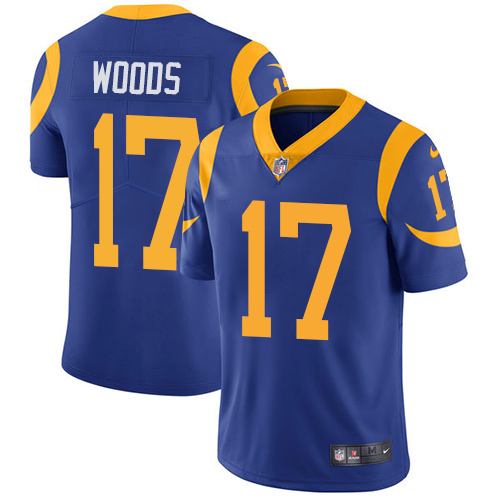 Nike Rams #17 Robert Woods Royal Blue Alternate Youth Stitched NFL Vapor Untouchable Limited Jersey