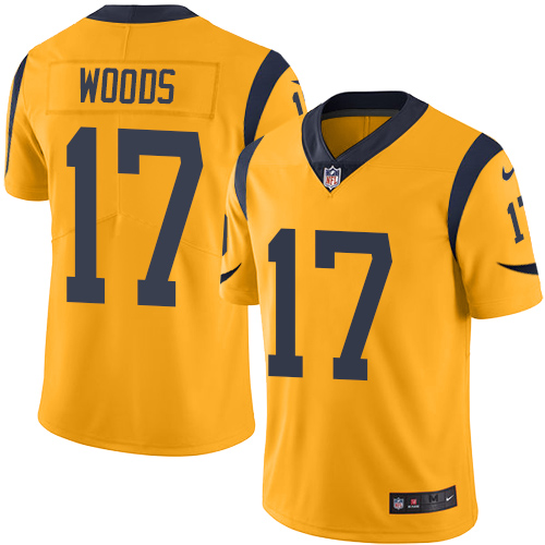 Nike Rams #17 Robert Woods Gold Youth Stitched NFL Limited Rush Jersey