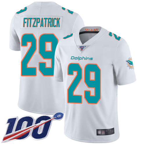 Nike Dolphins #29 Minkah Fitzpatrick White Youth Stitched NFL 100th Season Vapor Limited Jersey
