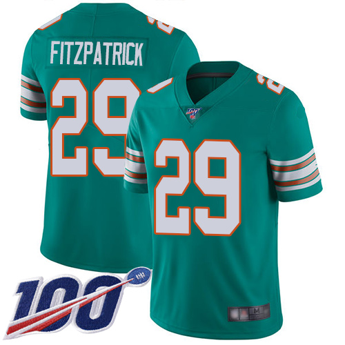 Nike Dolphins #29 Minkah Fitzpatrick Aqua Green Alternate Youth Stitched NFL 100th Season Vapor Limited Jersey